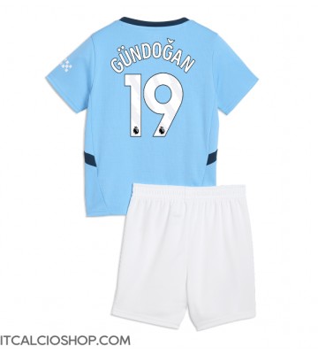 Manchester City Ilkay Gundogan #19 Prima Maglia Bambino 2024-25 Manica Corta (+ Pantaloni corti)